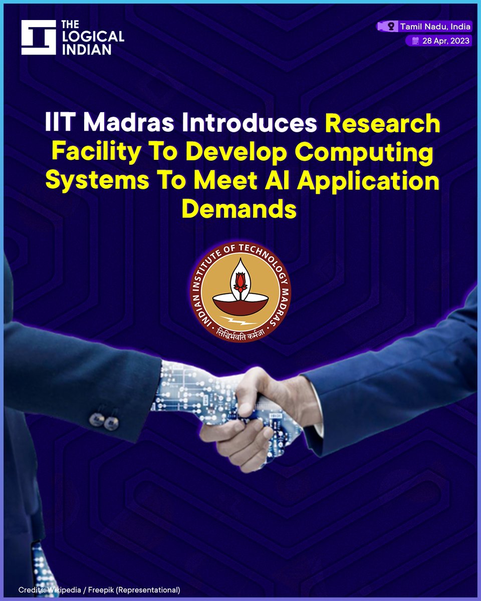 LogicalIndians's tweet photo. The Indian Institute of Technology, Madras (IIT-M), inaugurated an advanced research facility on April 27 in the presence of Prof. V. Kamakoti, Director, IIT Madras, faculty, and researchers.
#IITMadras #artificialintelligencetechnology #computingsystem https://t.co/1f1CeQCA0q
