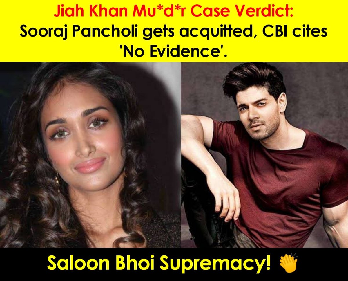 sushantify's tweet photo. It took over 10 years for CBI to realise there was no evidence. It's appalling to even think CBI couldn't defend a case despite 3650 days of investigation.

Let that sink in.

#JiahKhan | जिया खान
#JusticeForJiahKhan https://t.co/McEVvYvTgZ