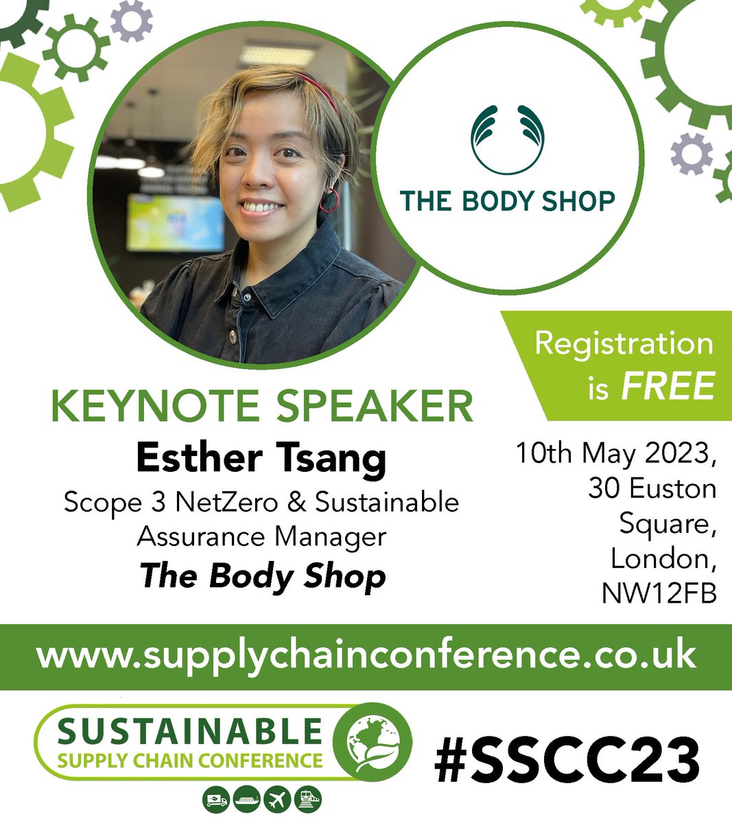 Supply Chain Events (@scs_events) on Twitter photo Esther Tsang, Scope 3 NetZero & Sustainable Assurance Manager at <a href="/TheBodyShopUK/">The Body Shop UK</a>, will be one of the SSCC 2023 speakers!
Esther will be sharing #TheBodyShop's pathway to reaching their sustainability targets!
Register for free now: lnkd.in/eFiEtDAi
#SSCC23 #sustainable Esther Tsang, Scope 3 NetZero & Sustainable Assurance Manager at <a href="/TheBodyShopUK/">The Body Shop UK</a>, will be one of the SSCC 2023 speakers!
Esther will be sharing #TheBodyShop's pathway to reaching their sustainability targets!
Register for free now: lnkd.in/eFiEtDAi
#SSCC23 #sustainable