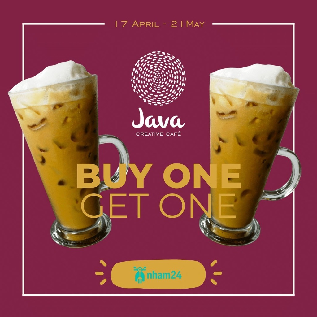 JavaCreativeCaf's tweet photo. What's better than an Iced Latte? TWO ICED LATTES!!

Buy one and get one free now from Nham24 until 21 May 2023! Choose your flavor: coffee, salted caramel, coconut, matcha or Mondulkiri mocha!

ORDER NOW!
Toul Kork: https://t.co/EK1bB8OwqO 
Toul Tom Po… https://t.co/cSLf4MQbPD https://t.co/FYAyIsmGOl