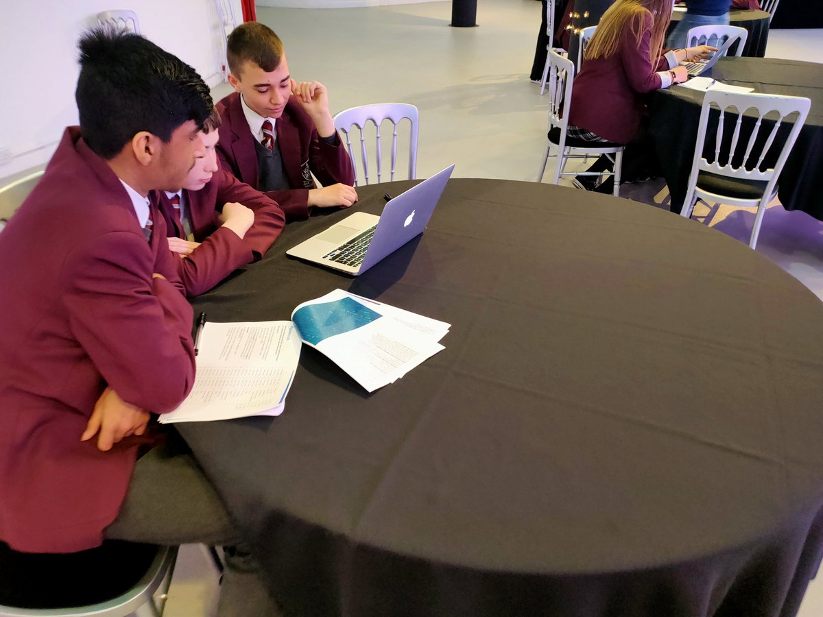 stemsmhs's tweet photo. Here are some of our @MargaretsHigh pupils taking part in the Cyber Security Work Readiness workshop @gcs.  Some fantastic problem solving skills on display. @jpmorgan https://t.co/VXAvp8LbTe