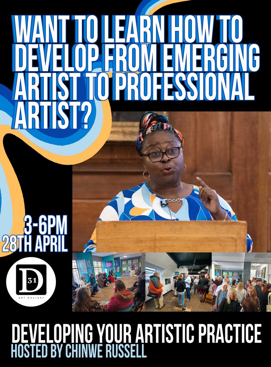 Join us TODAY to learn about how you can develop your artistic practice!

Book here:
d31artgallery.com/event-details/…

13 Scot Lane, Doncaster, DN1 1EW
3pm start.

#artistsofyorkshire #emergingartist #newartist #artistdevelopment #developingskills #art #doncasterart #doncasterartist #dmbc