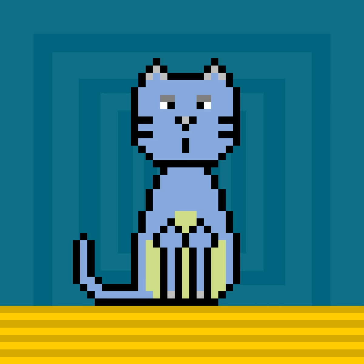 Don't miss out on this amazing piece! Add Lazy CryptoCat #8 to your NFT collection today. #NFTcollectors #pixelart #cryptoart #LazyCryptoCat #uniqueartwork #digitalcollectibles.