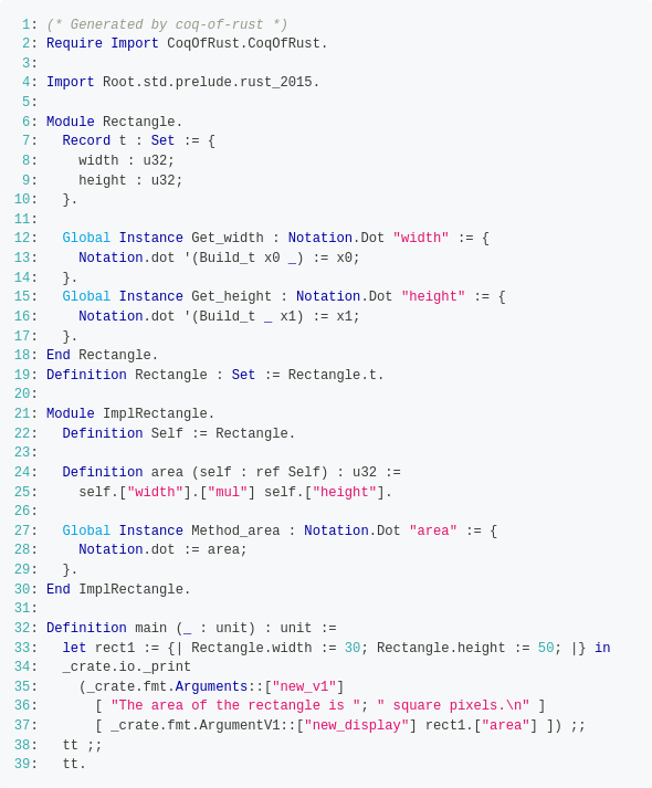 FormalLand's tweet image. A new blog post about the way we represent &quot;methods&quot; and &quot;associated functions&quot; in our translation from #Rust to #Coq : formal.land/blog/2023/04/2… for our tool github.com/formal-land/co… #formalverification
