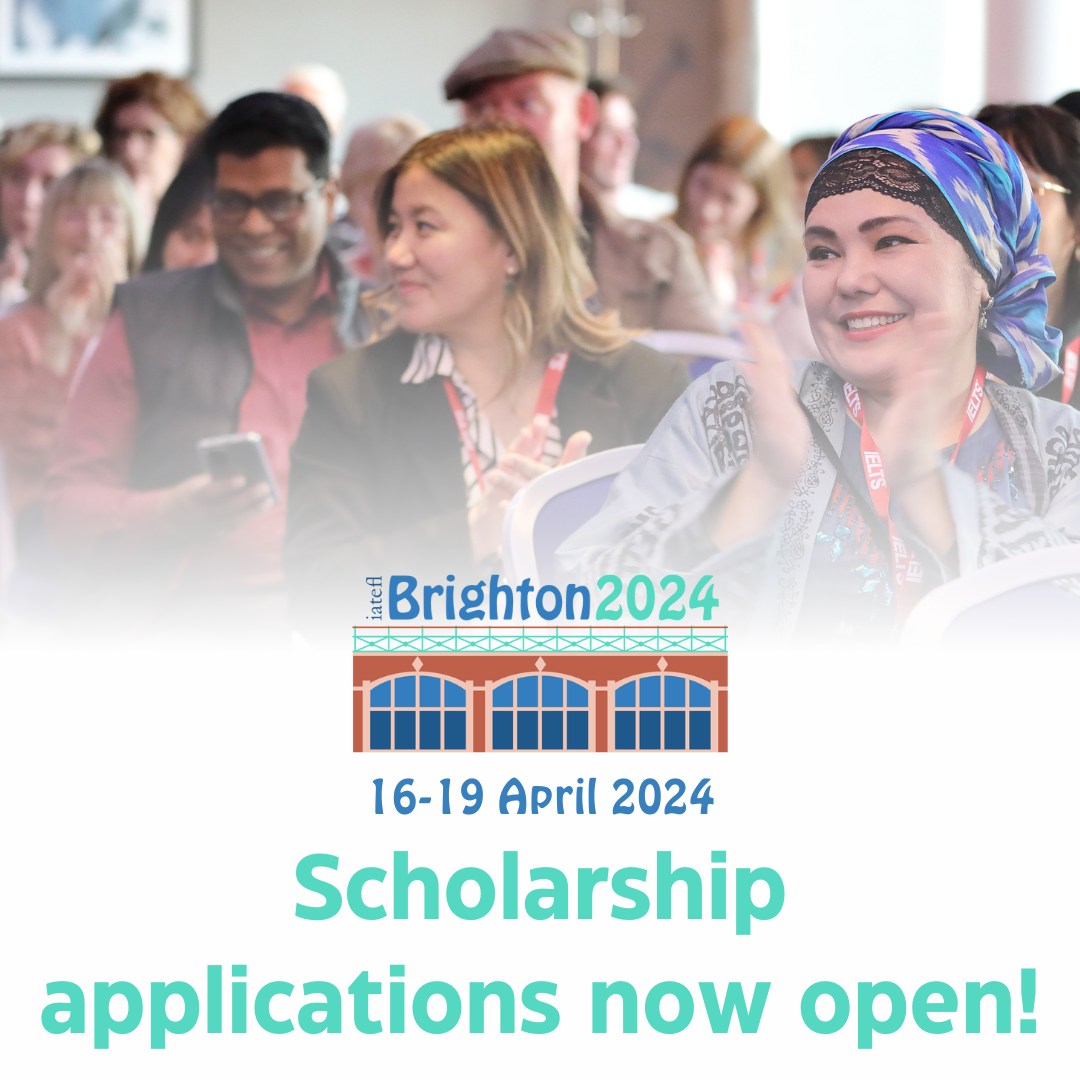 Scholarship applications for #iatefl2024 in Brighton are now open!
If you would like to submit an application to win a scholarship, head to iatefl.org/scholarships today to get started.
Applications will close at 4pm (UK time) on Wednesday 21 June 2023.