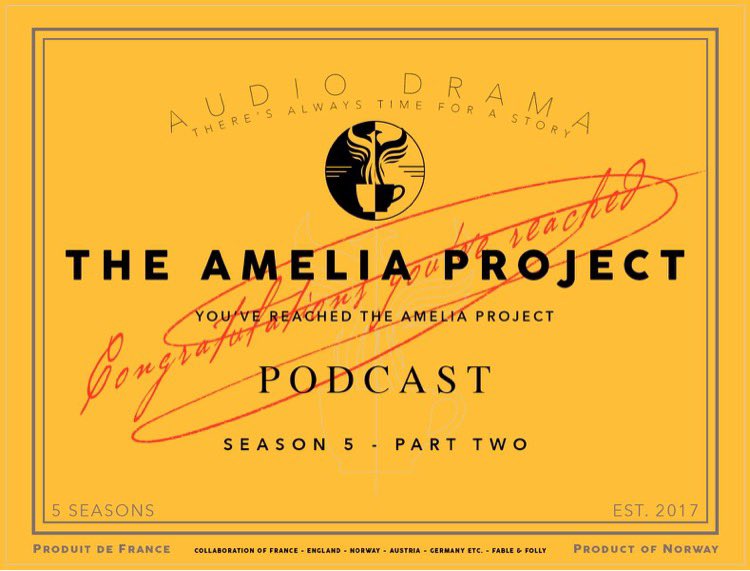 The Amelia Project returns 12th May 🥂 🍾 🌟 

#TheAmeliaProject #Fictionpodcast