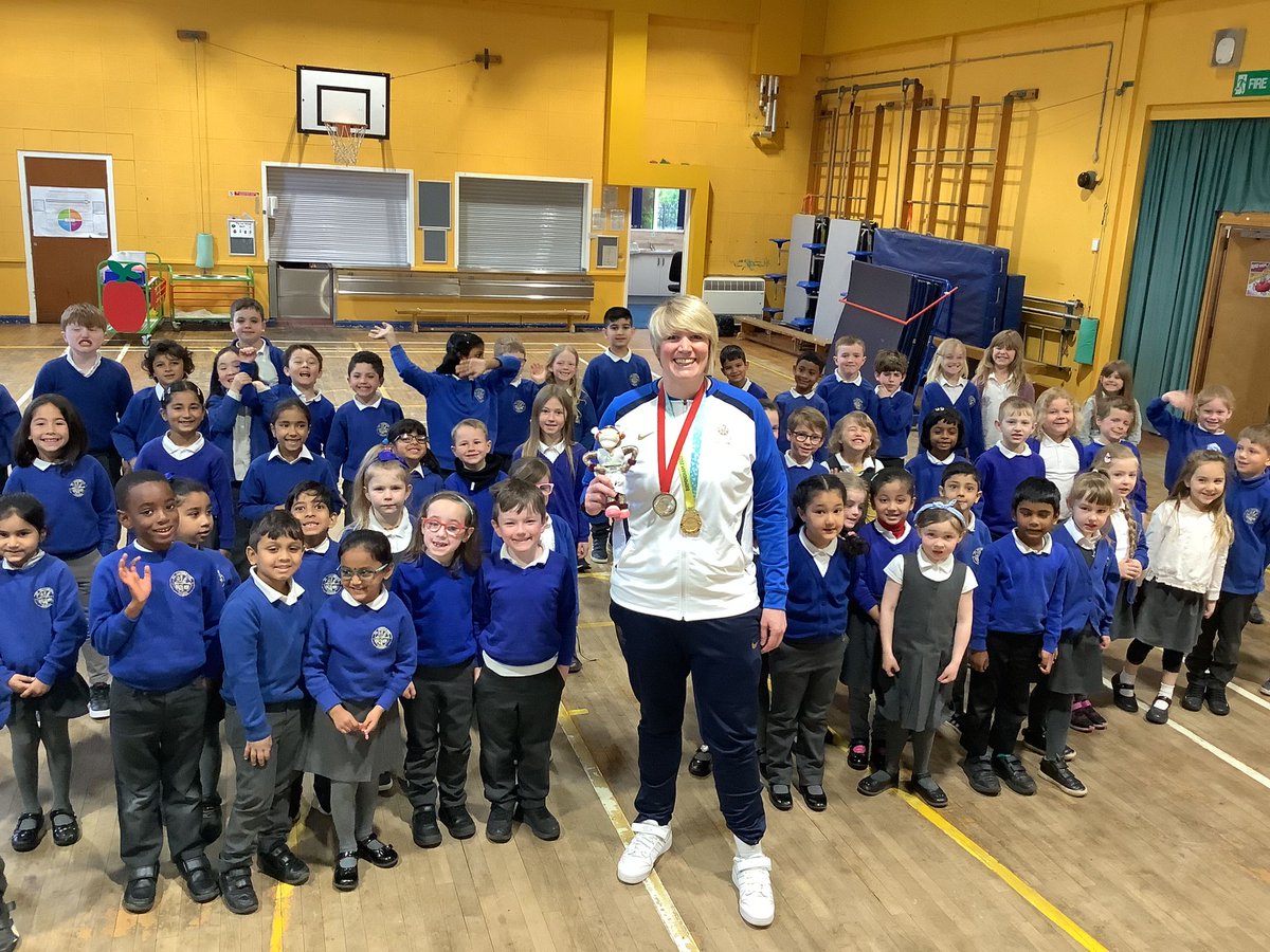 St Cuthberts were very lucky to have a visit from 6 x British champion and 2 x Commonwealth gold medalist <a href="/bigyin78/">sarah adlington</a> to deliver an inspirational assembly and fun PE lesson that the pupils loved!