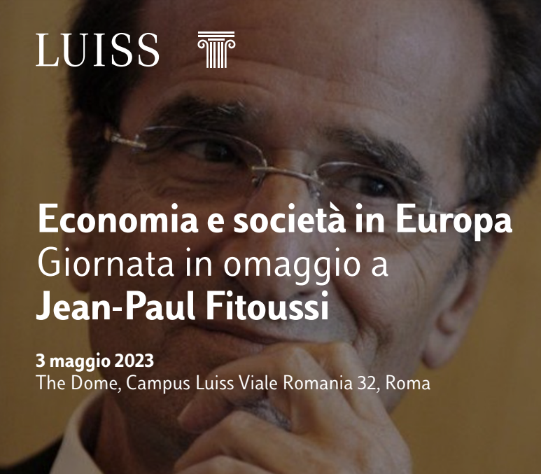 Il 3/5 a <a href="/UniLUISS/">Luiss Guido Carli</a> abbiamo organizzato una giornata in omaggio a Jean-Paul Fitoussi
In questi tempi difficili manca il suo pensiero acuto e originale su Europa, occupazione, democrazia, disuguaglianza, inflazione
Il programma è qui:
landing.luiss.it/lp/economics-a…
Per favore ritwittate!