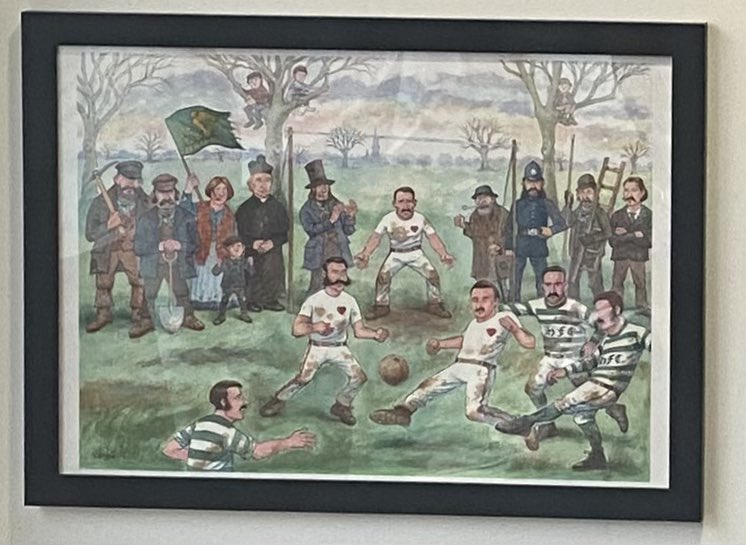 Our latest object on display in the Museum is this superb <a href="/boylecartoon/">Frank Boyle</a>  illustrating the earliest recorded Derby between <a href="/JamTarts/">Heart of Midlothian FC</a> and <a href="/HibernianFC/">Hibernian Football Club</a>.

Museum and Garden Opening Times
Thu 10-4
Fri 10-4
Sat 10-4
Sun 10-2