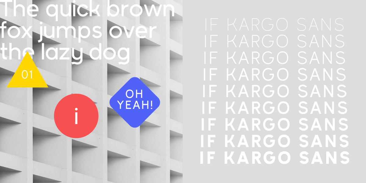 sa_whiteley's tweet image. Happy #FontFridays! This week's font spotlight is on 'IF Kargo Sans' created by Istanbul-based designer #OnurYazicigil and published by @IFrameFonts. The clean and versatile sans-serif is perfect for branding and editorial projects. Check it out now! #typography #design