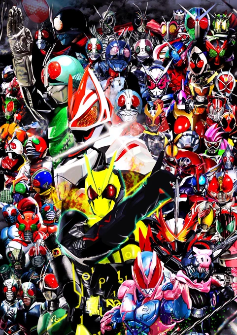 時代が望む時、仮面ライダーは必ず甦る  #仮面ライダー #イラスト