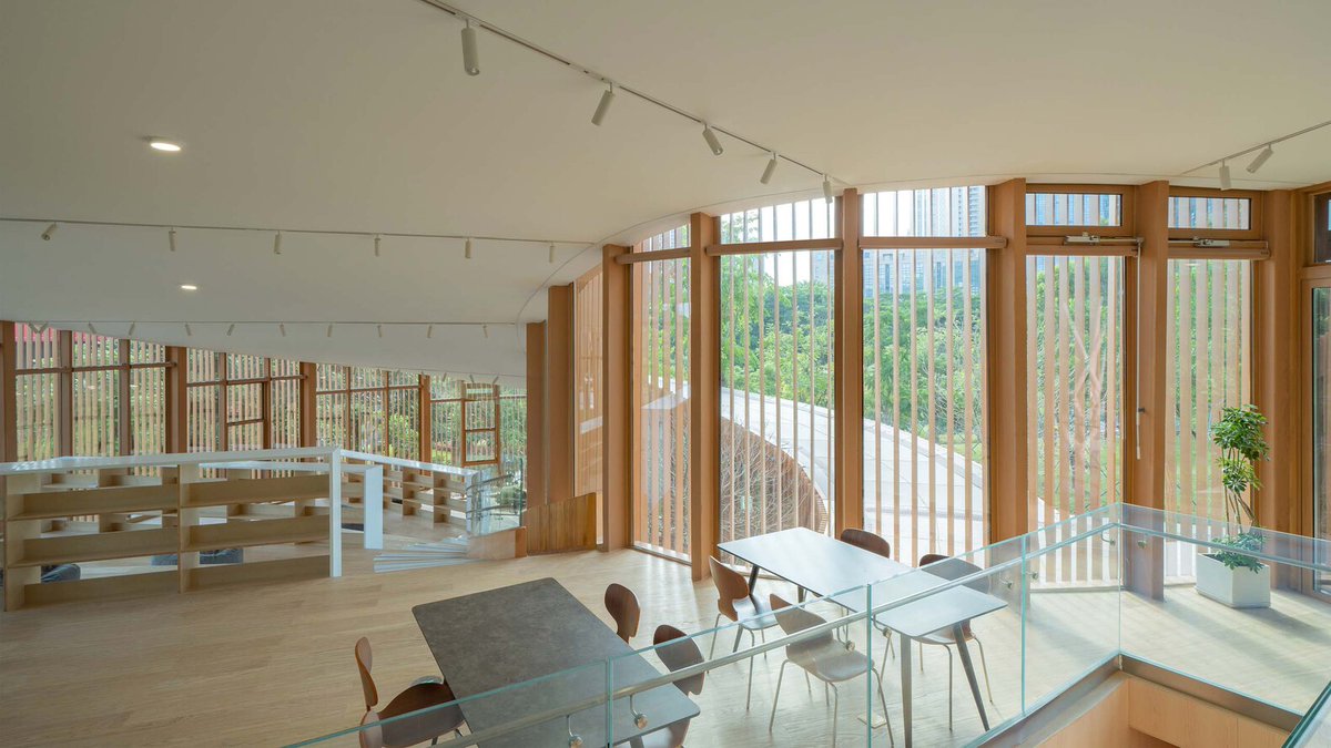 ArchDaily's tweet photo. The traditions and folklore of fishermen along the Dasha River inspired the #design concept of a "spiral conch". The #building performs like a rising spiral art sculpture, returning as much ground space as possible for plant growth and tourist activities. https://t.co/HQmNPgEKXE https://t.co/aSsxGH0KL2
