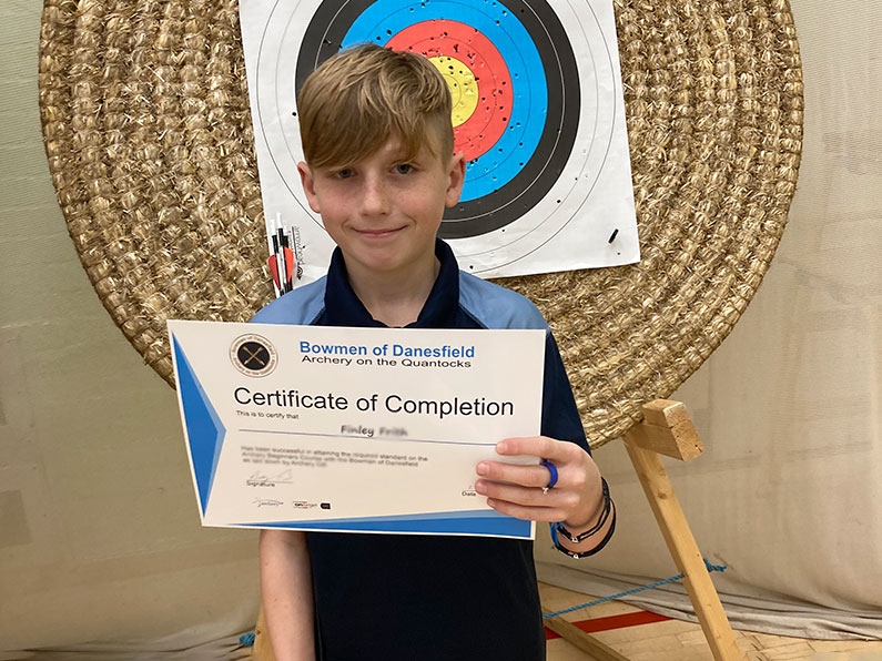 Great stuff, Finley; well done passing your Archery Beginners Course with flying colours. #Williton #Watchet #Minehead #Taunton #Bridgwater