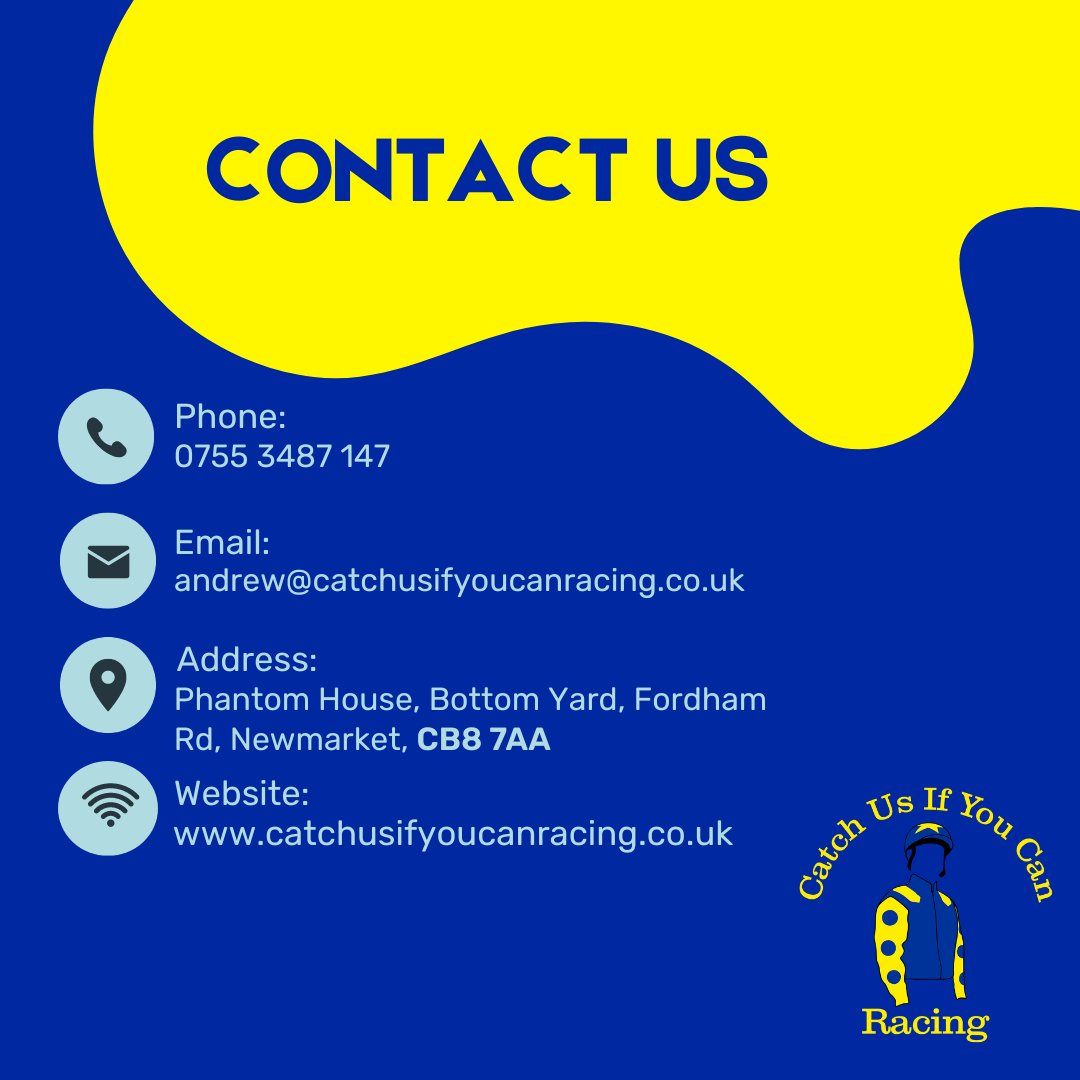 Get in touch and join us on our amazing journey to great heights! 

#GetInvolved #CatchUsIfYouCanRacing #ThePeoplesSyndicate #TeamBlueAndYellow #DreamBig #ReachForTheStars #JoinUsOnOurJourney #JoinTheFun #WickedEventWaterServices

@dylancunha_uk @catchusracing