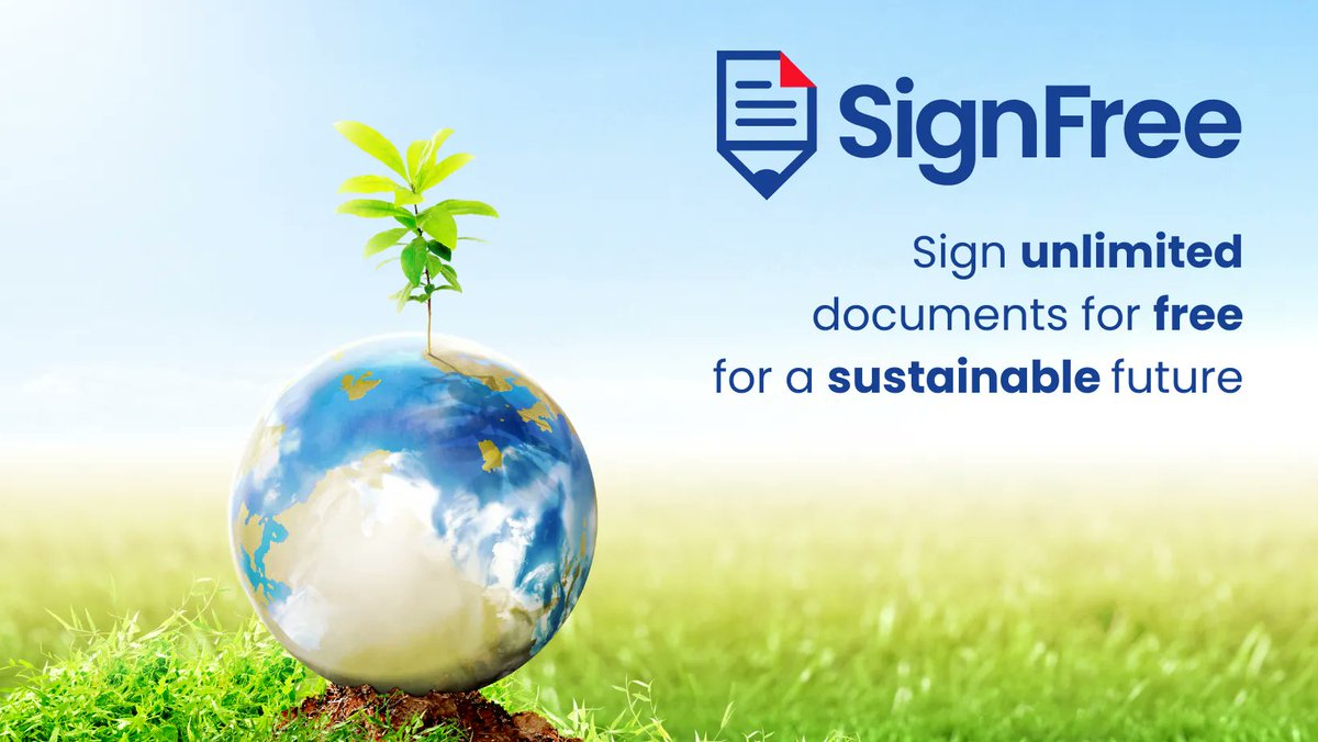 Join us in the effort to create a paperless world that benefits everyone. By using SignFree, you're taking a small but important step towards a more sustainable future. 

#paperless #ecofriendly #digitalsignatures #sustainability #documentmanagement #eSignature #SignFree