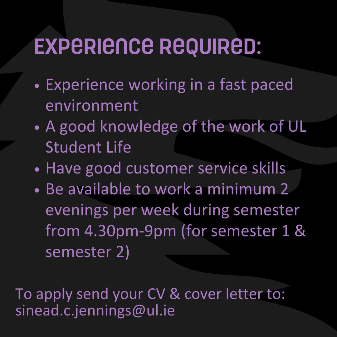 Join our Team! 🙌🏻

The commencement date of these positions will be 29th August 2023.

Closing date for applications is Wednesday 3rd May 2023