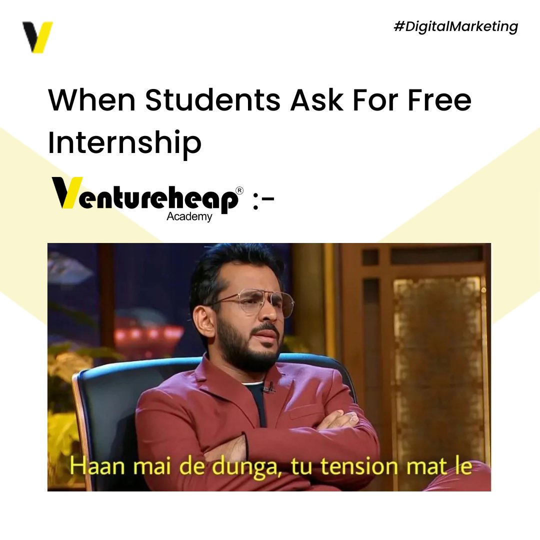 vh_academy's tweet image. Become T-shaped marketers with our 4 months of Advance Digital Marketing Course and 3 months of free Internship Programs. For more details visit our website, Link is in the bio.🔗

#jaipur #digitalmarketing #internshipprograms #mememarketing