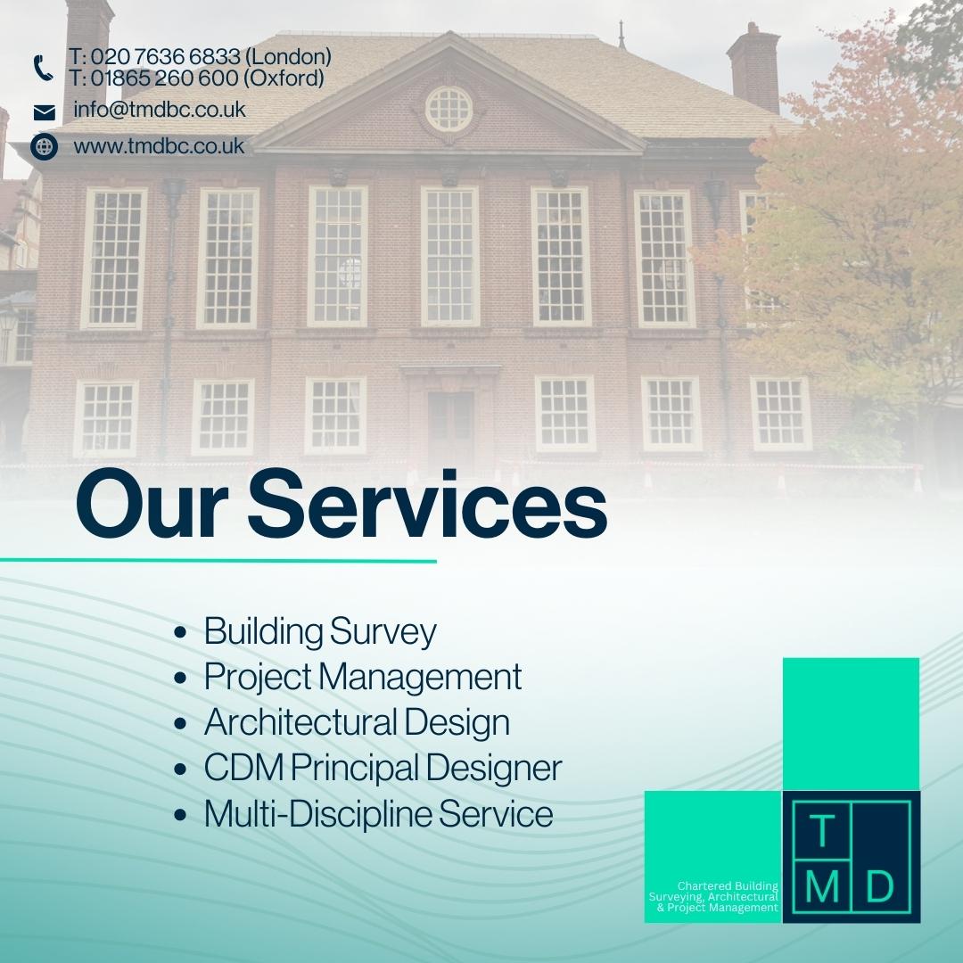 Did you know that TMD offers a wide range of services? 

To find out more information on how we can best help you, please follow the link to our contact page and fill out the short form.

tmdbc.co.uk/contact-us

#TMDResidentialSurveying #ResidentialSurveyors #PropertyBoundaries