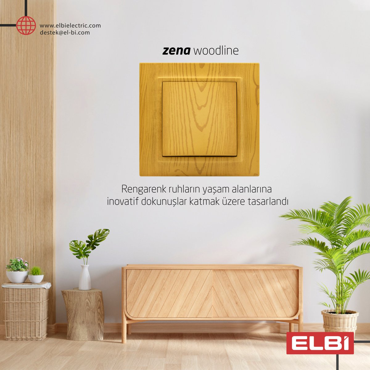 Rengarenk ruhların yaşam alanlarına inovatif dokunuşlar katmak üzere tasarlandı.

#elbi #elbielektrik #anahtar #priz #anahtarpriz #elektrik #modern #minimalist #estetik #tasarım #dekorasyon #evdekorasyon #ofisdekorasyon #mimar #içmimar #proje #wood #woodline