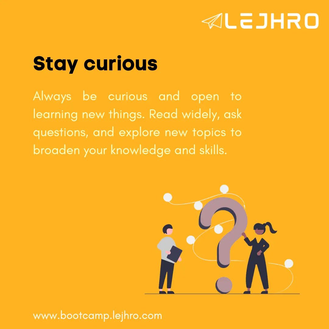 lejhro's tweet photo. π‘ From setting clear goals to building your personal brand
π―, learn how to take action towards your goals every day!
#growthhacking #skillup #learninganddevelopment #learningeveryday #upskilling #lifelonglearning #educationmatters #knowledgeispower #lejhro #lejhrobootcamp https://t.co/kZHGZsN8D4
