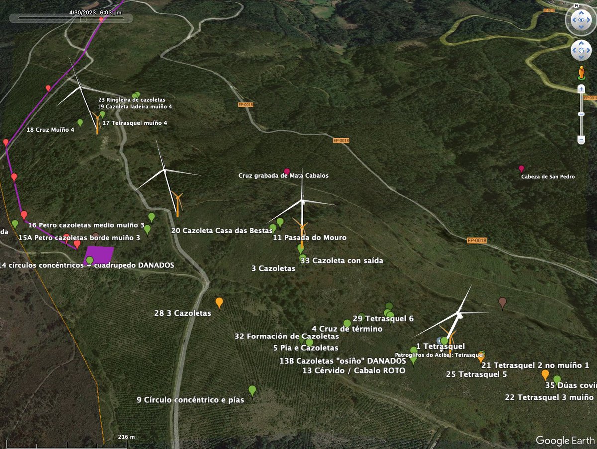 Siguen arrasando con todo 🚜

Só se paran a mirar o que reportamos 📷

Din que NADA é unha afección aos petros. Están a destruír un xacemento e deixar industrializado o que queda, como demostramos cos 40 elementos atopados por VECIÑOS

#EolicaAsiNon

lavozdegalicia.es/noticia/pontev…