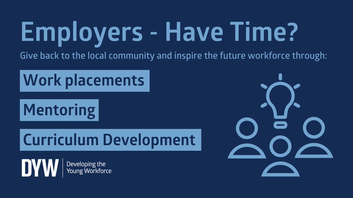 There are many ways in which you can give back to the local community and prepare young people for successful working lives. 

Whether you have an hour, a day, or longer, find out how you can get involved: dyw.scot

#DYWScot #Employers