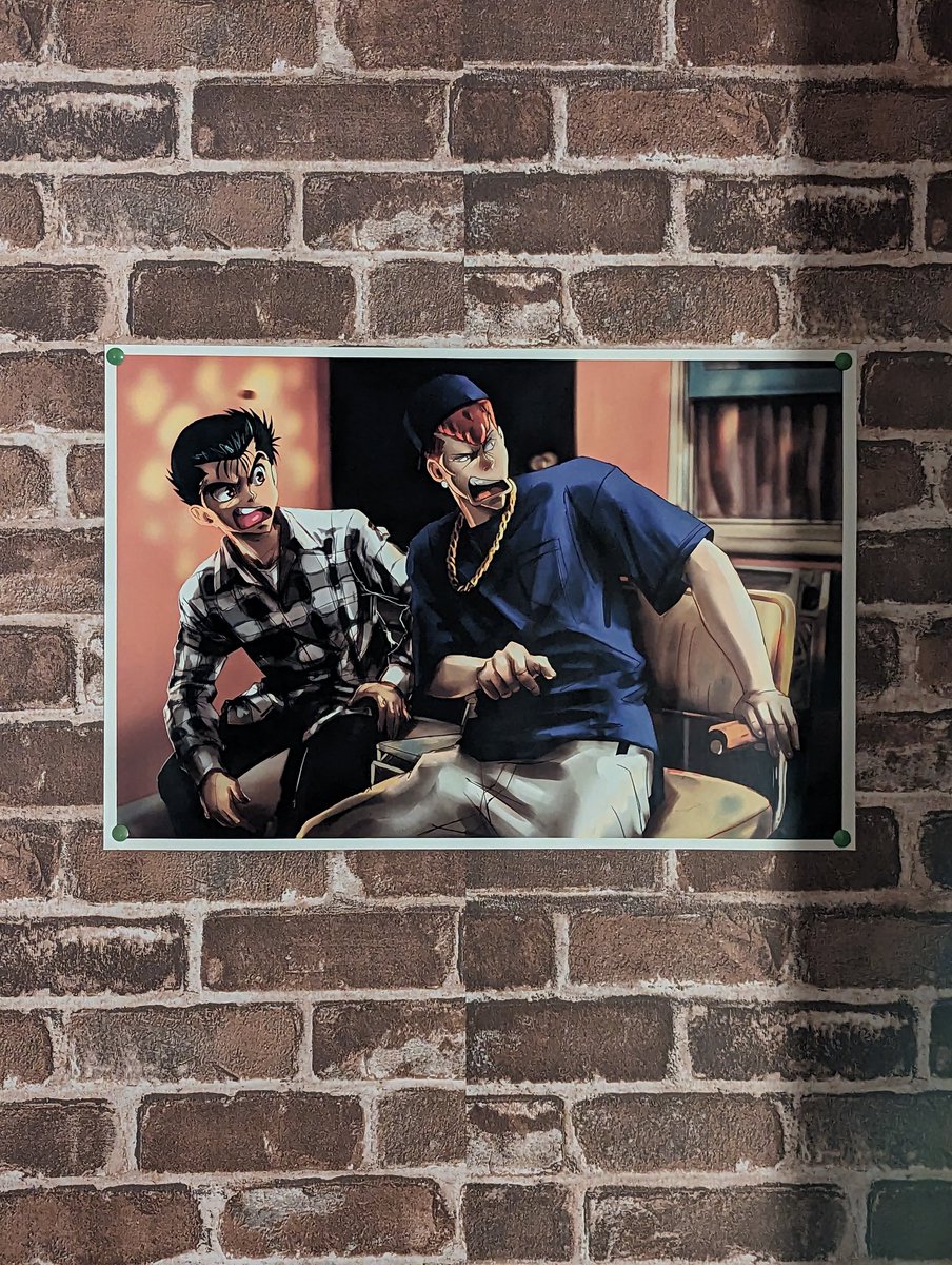 New print on the wall at home. Now to find a frame