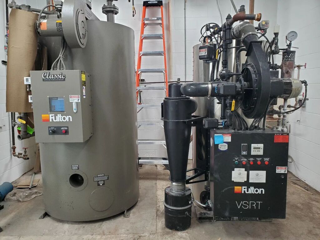 Moore_Services's tweet photo. This week on 30 for 30: We deliver a 30 hp Classic Fulton boiler to backup a 30 hp VSRT,  which we put into service 2 years ago. Interesting comparison side by side.
#30for30 #sizematters #Fulton #fultonboiler #boilers #steam #drycleaner #deliveringmoore… https://t.co/6yvE13CPfZ https://t.co/WSHsmijnz4