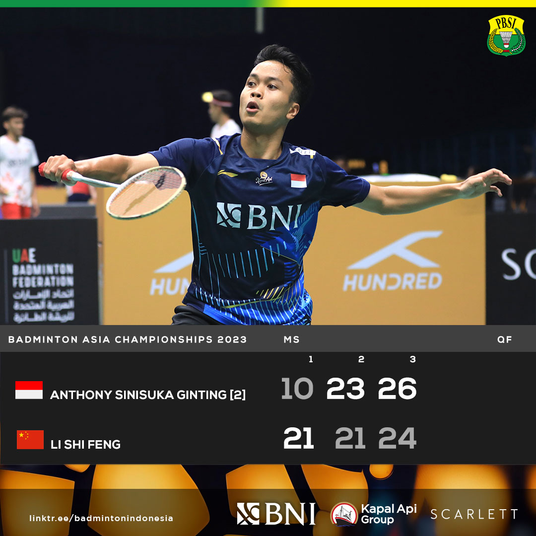 Lewat rubber game sengit, Ginting melaju ke babak semi final! What a game!

#BAC2023