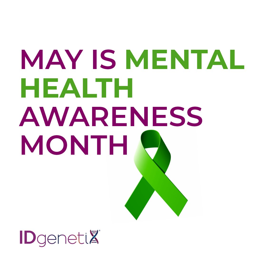 IDgenetix's tweet photo. May is Mental Health Awareness Month. Join us here next month as we share important statistics about #mentalhealthawareness.

#MentalHealthAwarenessMonth #CastleCares #PGx #Pharmacogenomics #IDgenetix #PrecisionMedicine https://t.co/ovxpJByKZB