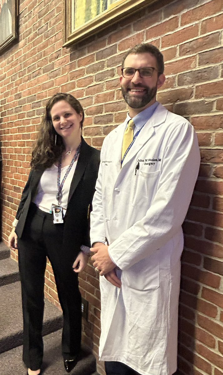 Congratulation to @VUMCSurgRes chief residents Drs. Paula Smith and John Stokes. They both delivered 2 outstanding presentations today @VUMCSurgery Grand Rounds. @PaulaSmithMDPhD @VUMCGME