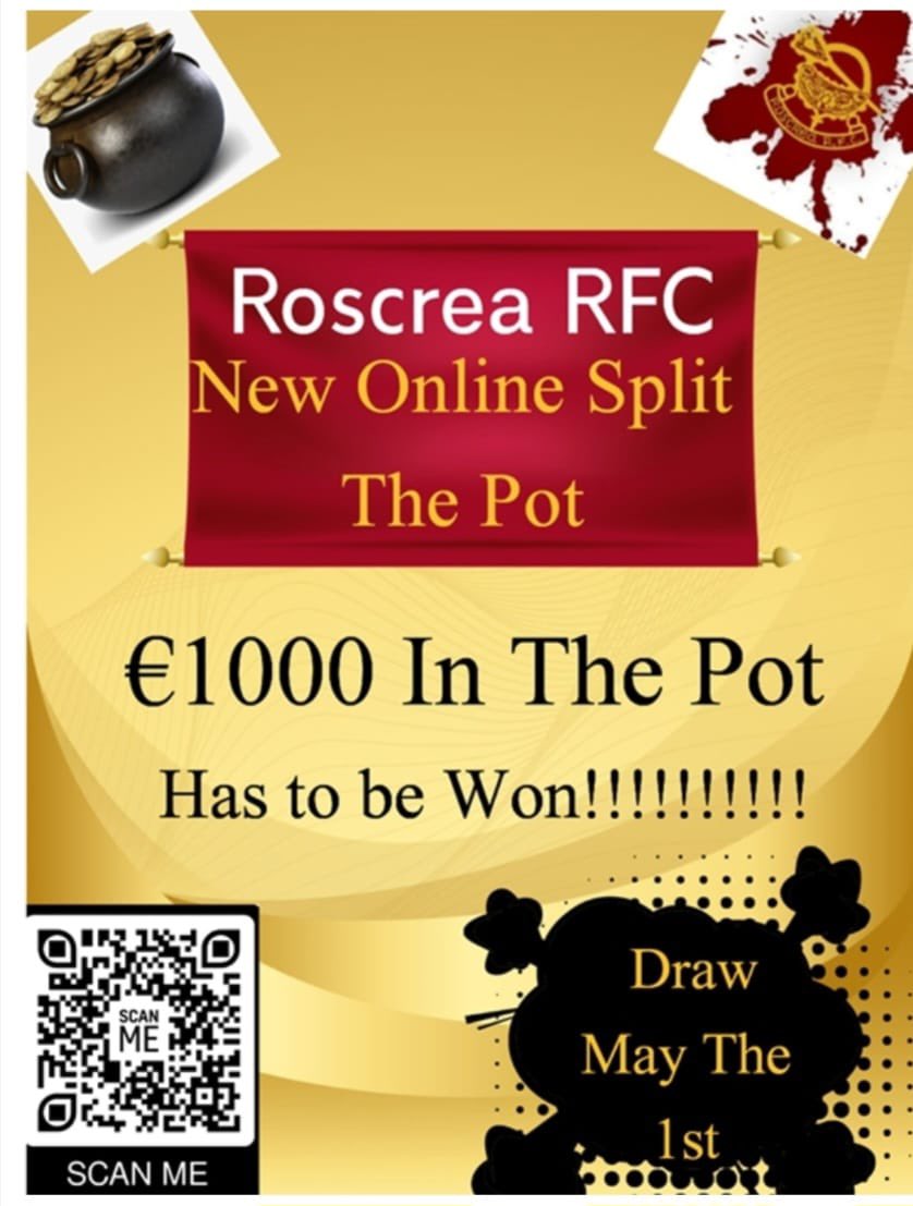 All support for our all new split the pot draw would be greatly appreciated! Scan the QR code in the image or else click the link in our bio to sign up 🙌🏻🏉 Thanks in advance to everyone getting involved. roscrearugby.ie/split-the-pot/…