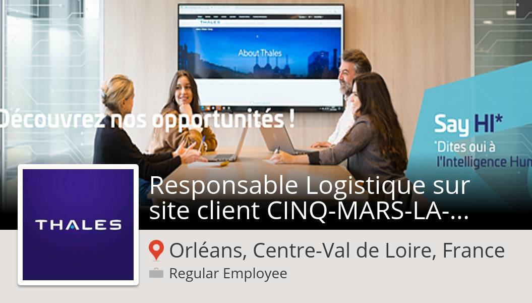 chlo_RH's tweet photo. Êtes-vous un(e) Responsable Logistique sur site client CINQ-MARS-LA-PILE F-H #job #Orléans? Thales n'attend que vous! #job https://t.co/vD9BLWkjhn https://t.co/voZ2LEUpaT