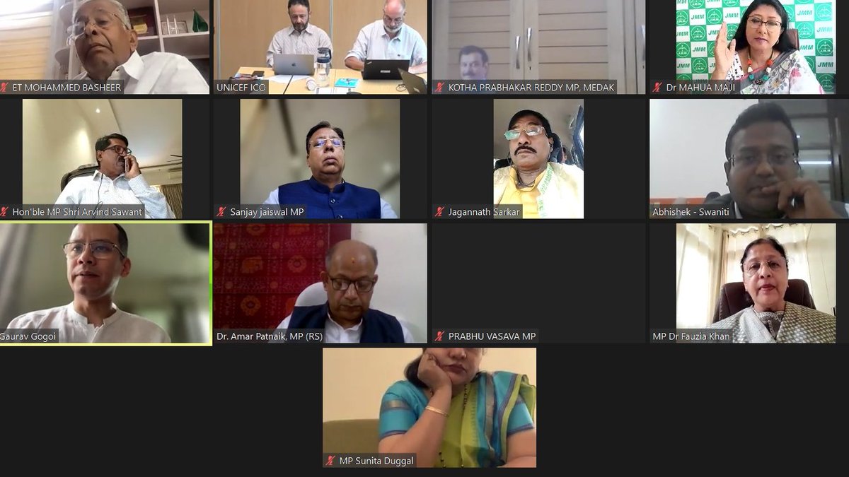 MPsforkids's tweet photo. We witnessed enthusiastic participation of 31 Hon'ble MPs  in the Virtual Roundtable Conference  on 'Findings of the State of World's Children Report  2023- For Every Child, Vaccination' Organized by PGC. We thank you for your constant support and guidance. 
#BuildBackImmunity https://t.co/1eZHyfFHF2