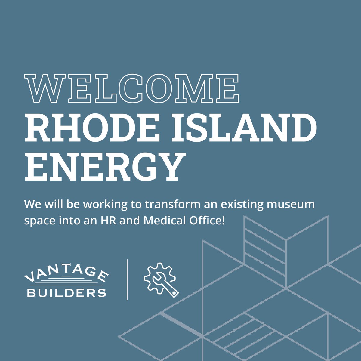 Happy #WelcomeWednesday to #RhodeIslandEnergy! We will be working to transform an existing museum space into an HR and Medical Office! Keep an eye out for updates on this project!
#WeBuildSoYouCanMake #Industrial #Welcome #IndustrialConstruction
