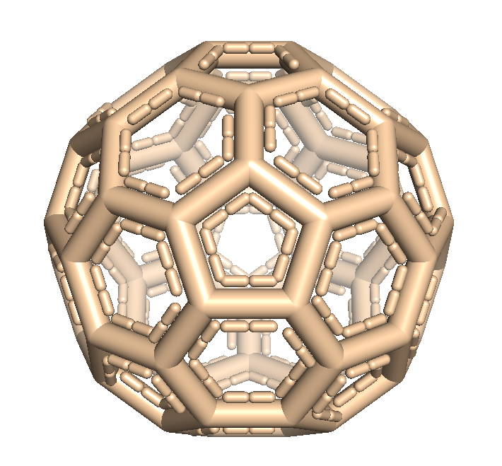 chemstructo's tweet photo. Buckminsterfullerene (C60). 
Bond orders shown as delocalized electrons.

#science #chemistry #phd #postdoc #scicomm #sciart https://t.co/yxZ5rVWdAI