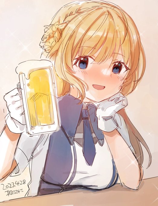 「ビール 金髪」のTwitter画像/イラスト(人気順)
