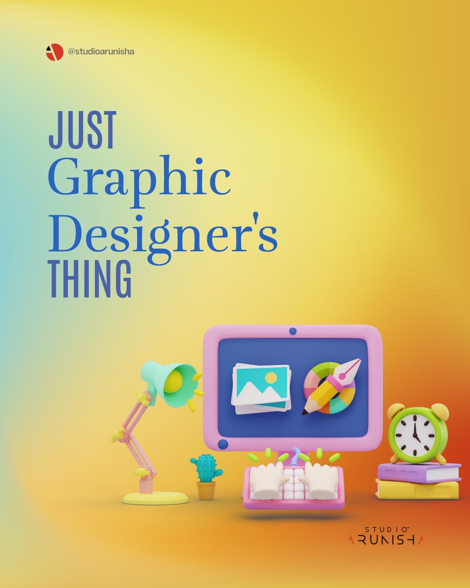 studioarunisha's tweet image. Being a graphic designer is easy, they said. Just sit in front of a computer and make things pretty, they said.
tag your creative buddy who can relate 🧐😁
Happy Weekend!

#studioarunisha #visualdesignstudio
#FontFridays #DesignHumor #weekend
#LifeOfAGraphicDesigner #DesignLife