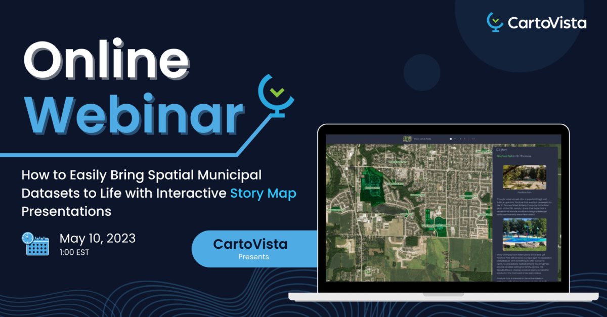 Join us to learn how to create interactive GIS StoryMap presentations and easily bring your spatial datasets to life in our upcoming webinar tinyurl.com/kw3hty95
 #GIS #geospatial #datavisualization #Storymaps #webmapping #GISsoftware