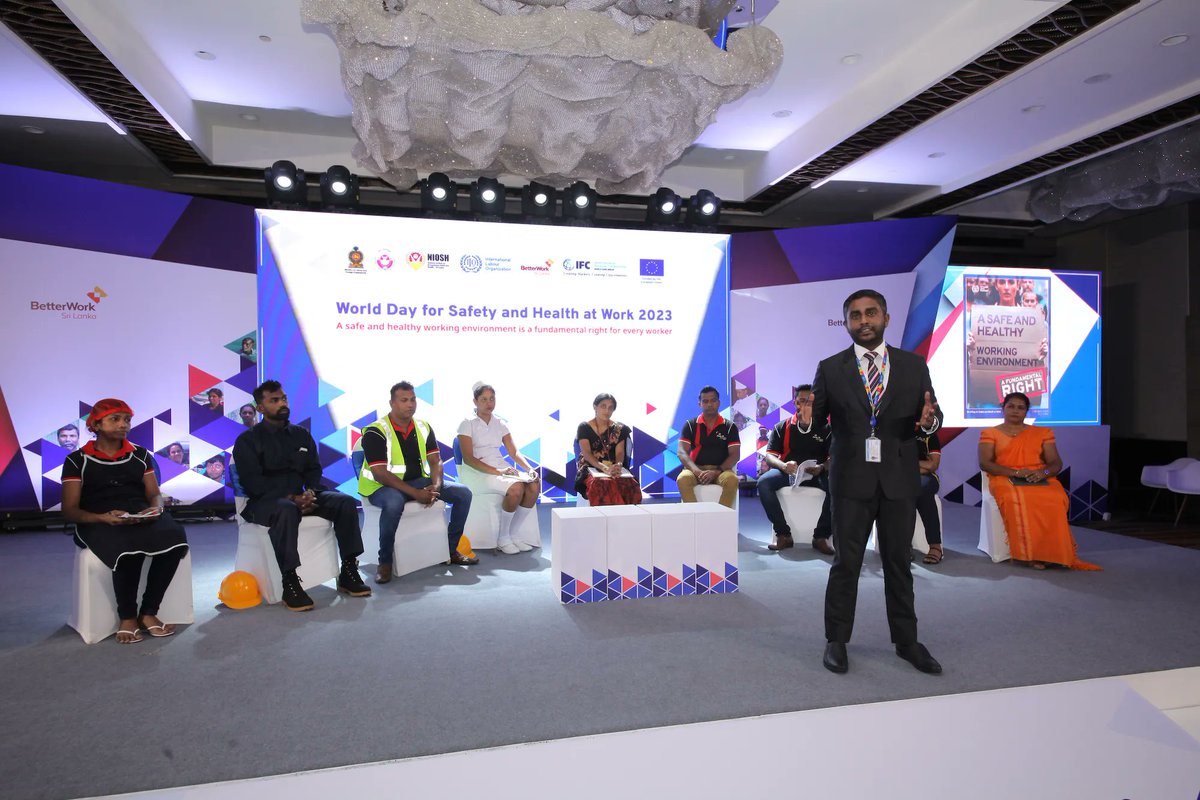 Better_Work's tweet photo. 🎉🇱🇰 On #SafeDay, we celebrate a huge milestone as "Guidelines on Occupational Safety &amp; Health Bipartite Committees", developed with support from @ILO &amp; Better Work Sri Lanka, has been nationalized during the "World Day for Safety &amp; Health at Work" ! https://t.co/a7pO5xRVqG