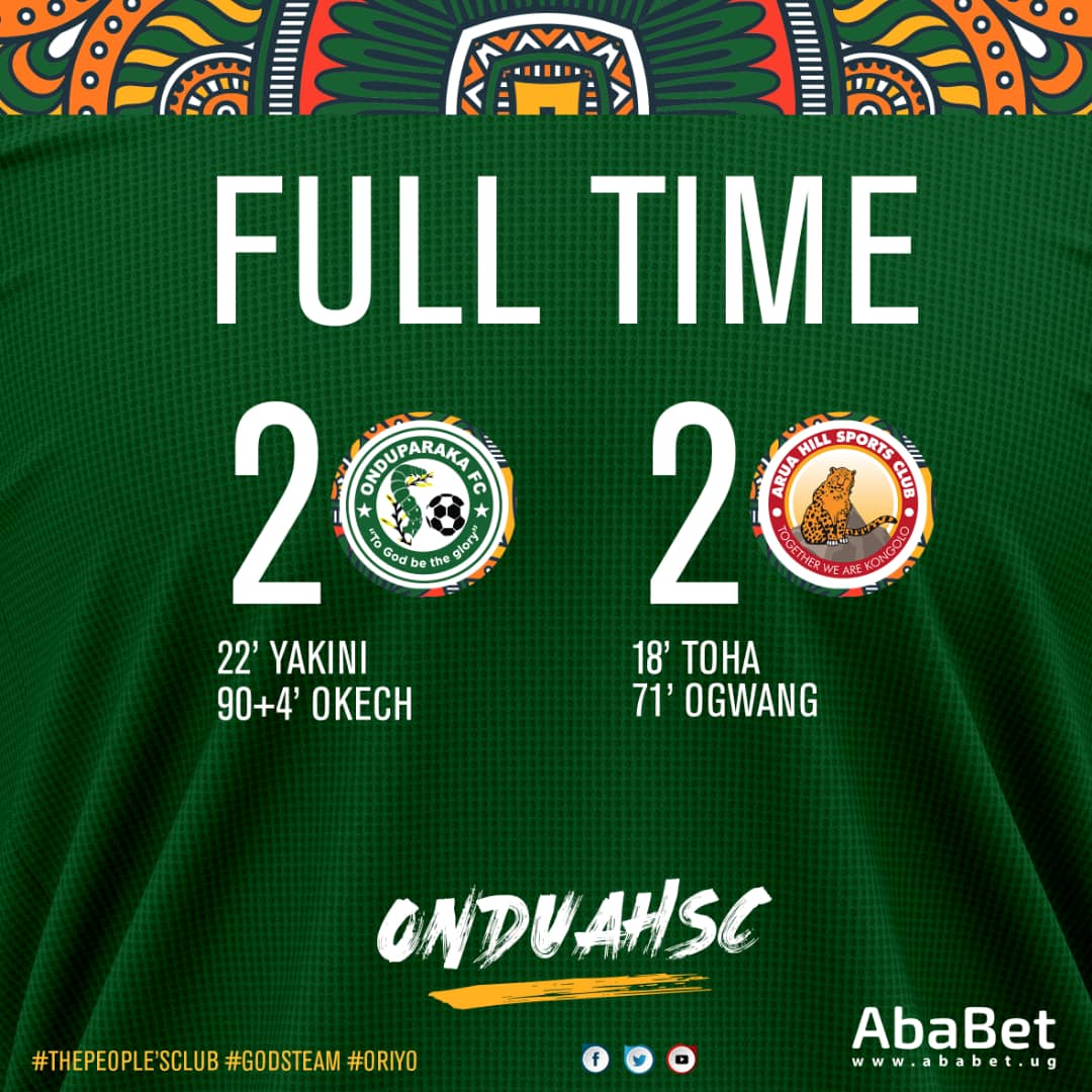 #ONDUAHSC | 2-2 | FULL TIME

Together To The End....

#StarTimesUPL
#AmaOnduparaka