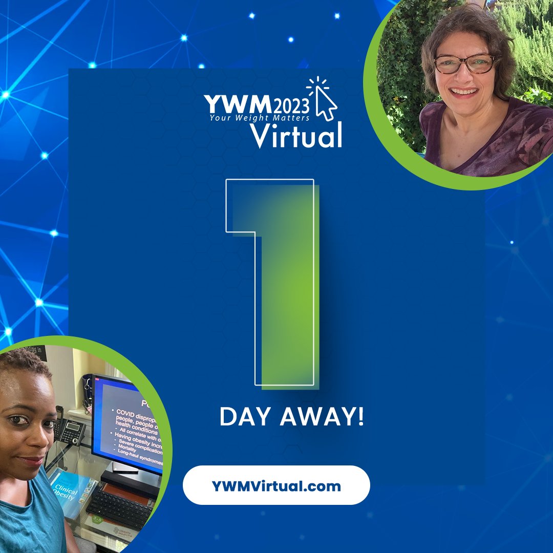 OAC (@obesityaction) on Twitter photo #YWM2023VIRTUAL is ONLY 1 day away!
Prepare yourselves this weekend and don't miss out on this FREE virtual educational experience! Get access to the latest science-based education on weight and health presented by leading experts!
Register now at l8r.it/4zbu #YWM2023VIRTUAL is ONLY 1 day away!
Prepare yourselves this weekend and don't miss out on this FREE virtual educational experience! Get access to the latest science-based education on weight and health presented by leading experts!
Register now at l8r.it/4zbu