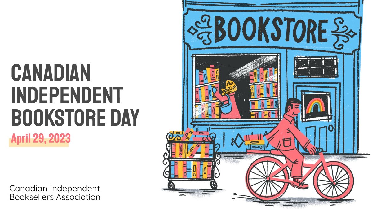 Tomorrow, April 29, is Canadian #IndieBookstoreDay! 
A perfect day to pop into your local indie and find a spring read, and catch one of many readings or celebrations happening! 
Check out @cibabooks for more info and maps to participating stores! cibabooks.ca/CIBD