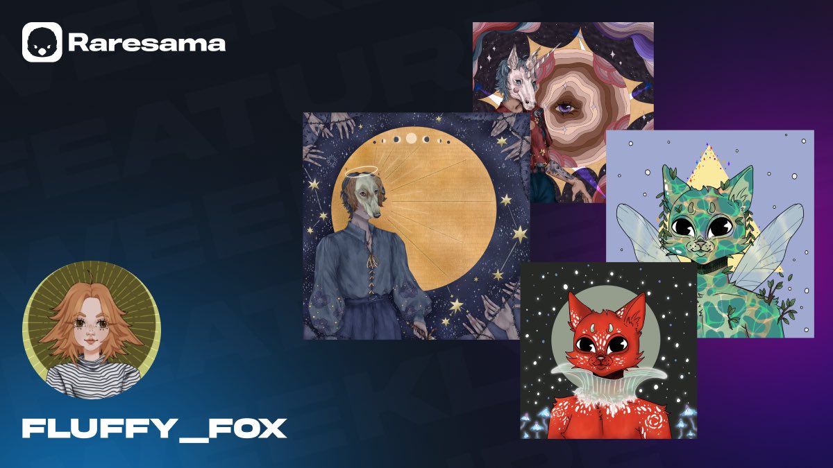 Raresama Weekly Spotlight💡

A Thread About Our Artists: <a href="/Fluffy_F_o_x/">Valeria Fluffy</a> 🗣️

How long have you been an artist on Raresama? 
- “I have been following the Raresama project for quite a long time, waiting for the opening in the summer of 2022 and preparing concepts for future