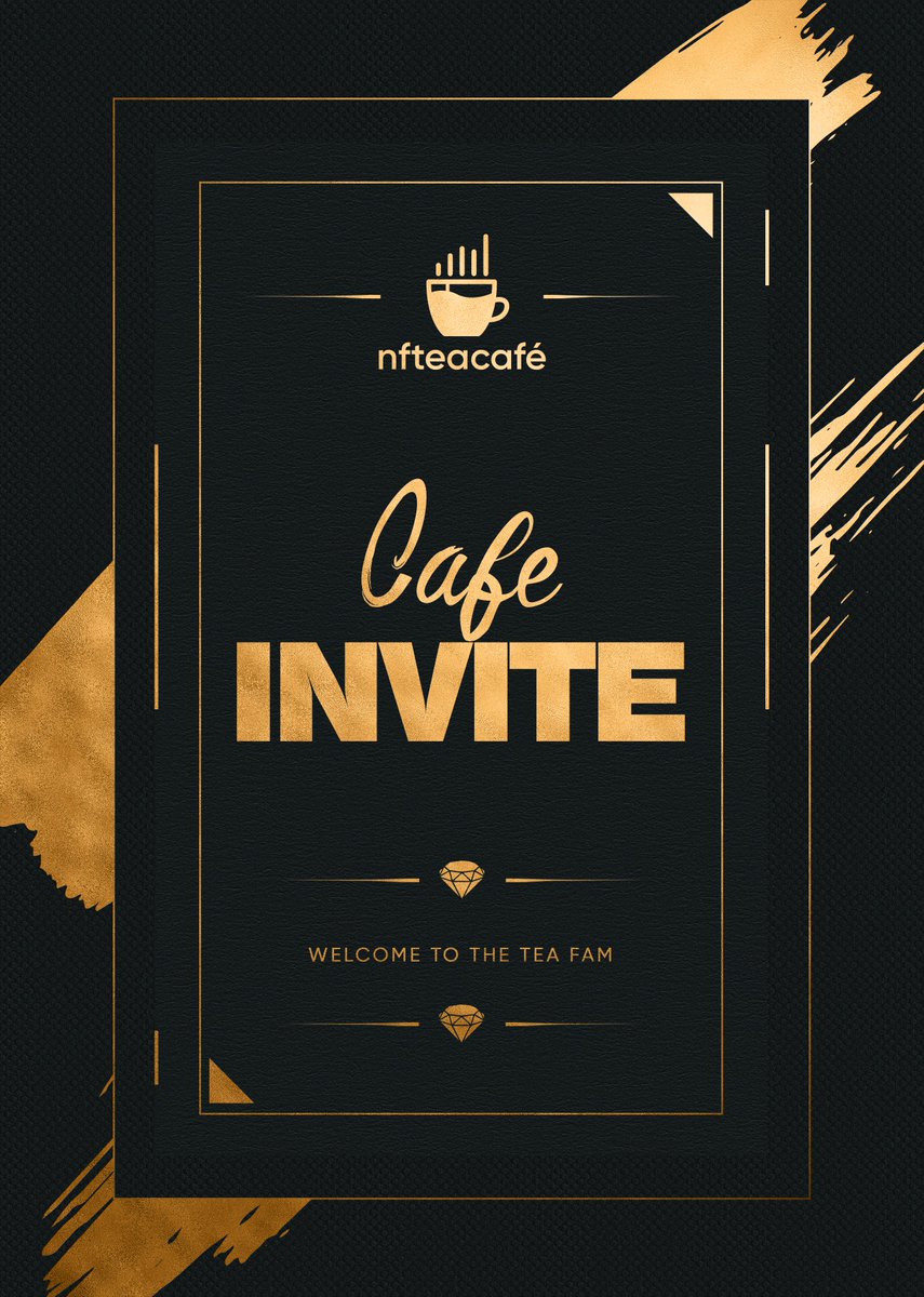 wxcafe_'s tweet photo. 💰 COMPETITION💰

WIN:

x1 Friend invite code
x1 Personalized invitation to The Café

HOW TO ENTER:

1. Follow @NFTeaCafe_ 
2. Like &amp; RT this post
3. Tag 3 friends
4. Be in The Café Discord: (https://t.co/A80sH7il0N)

x3 Winners selected Monday 🏆 https://t.co/g7g91WPr3l