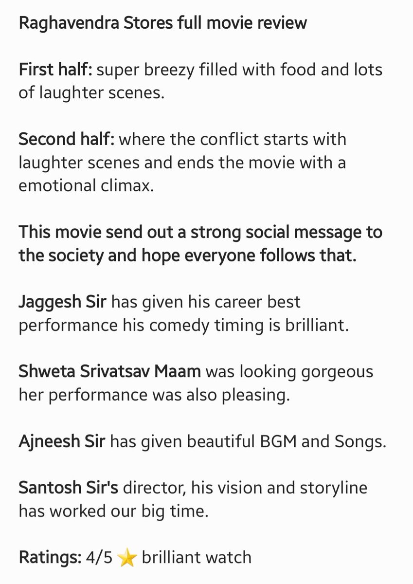 #RaghavendraStores full movie review 
<a href="/Jaggesh2/">ನವರಸನಾಯಕ ಜಗ್ಗೇಶ್</a> <a href="/santhoshAnand15/">Santhosh Ananddram</a> #VijayKiragandur <a href="/hombalefilms/">Hombale Films</a> #HombaleMusic <a href="/HombaleGroup/">Hombale Group</a> <a href="/ShwethaSrivatsa/">Shwetha Srivatsav</a> <a href="/AJANEESHB/">B AJANEESH LOKNATH</a> <a href="/DopShreesha/">ShreeshaDOP</a> <a href="/RgvndraStores/">Raghavendra Stores</a> #RaghavendraStoresInCinemasNow #RaghavendraStoresBlockBuster