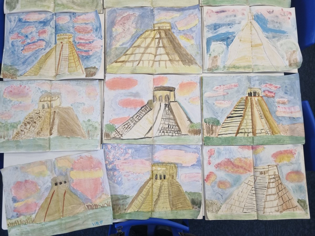 Class12stmarys's tweet photo. Beautiful work this week exploring Ancient Mayan Civilisation. We love an opportunity to be creative in Class 12! @stmarysderby https://t.co/BCOlp5Edbc