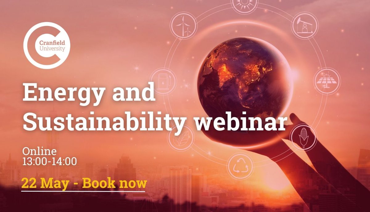📣 Join us for our upcoming webinar and discover first hand how a #Cranfield postgraduate degree can help you build a brighter future for the #Energy and #Sustainability industry.

#OnlyAtCranfield

Register today 👇
cranfield.ac.uk/events/events-…