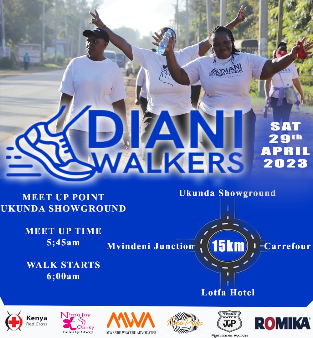 DianiWalkers's tweet photo. Ni KESHO! We are ready for another fun and healthy walk this Saturday. This week's route is a great challenge, we can't wait to have you join us. If you would like to join, just follow @DianiWalkers.
#AStep4OneHealth https://t.co/f9IkmNTgvi