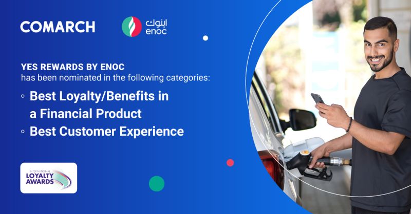 Comarch_CRM's tweet photo. We’re proud to share that YES Rewards by ENOC, has been nominated at the @LoyaltyMAwards 2023. 👏🏻 Their Comarch-powered #loyaltyprogram can win the Best Loyalty/Benefits in a Financial Product and Best Customer Experience titles

https://t.co/tqJYFkV8Vr https://t.co/ugc0tf2rEA